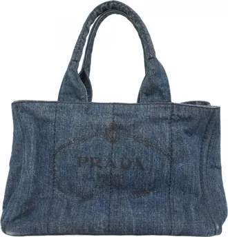 Prada Navy Denim Tote Bag (Pre-Owned)