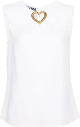 Moschino Donna, Top, Bianco, M, new