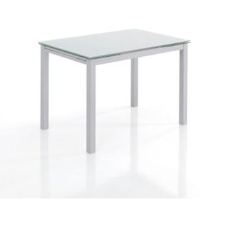 Oresteluchetta Oresteluchetta - Tavolo allungabile in vetro temprato bianco cm. H.76 x L.110 x P.70