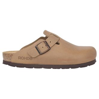 Rohde Clog Sandaal - Dames - Slip ons - Beige - 40 EU - Leer - Schoenen
