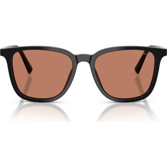 Miu Miu 53mm Square Sunglasses in Black /Brown at Nordstrom