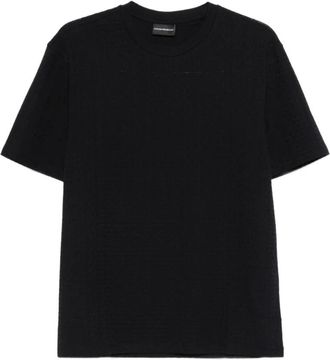 Emporio Armani Textured T-Shirt - Heren - T-shirts - Blauw - M - Katoen - Tops