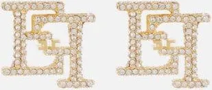 Elisabetta Franchi Double Logo Earrings
