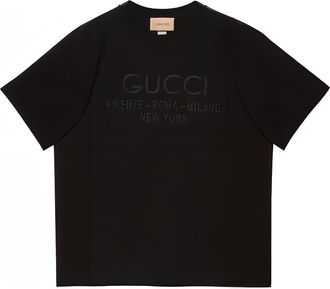 Gucci Cotton Jersey T-Shirt Black 616036XJFZA1000