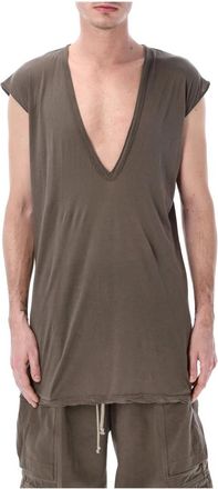 Rick Owens Dylan T - Heren - Tops zonder mouwen - Bruin - S - Katoen - Tops