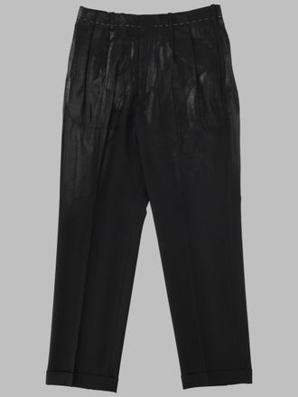 Maison Margiela Cropped Black Trousers with Tailored Design and Refined Texture