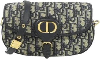 Dior Pre-owned Bobby East-West Oblique Canvas Calf Shoulder Bag - - Pre-owned - Donna - Blu - ONE SIZE