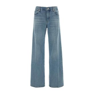 Frame Denim Wide Jeans, female, Blue, Size: W27 Off Duty Stroll Jeans