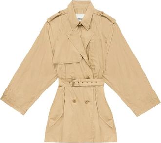Isabel Marant Franny Coat - Dames - Trenchcoats - Beige - S - Linnen - Jassen