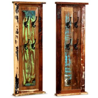 Berkfield Home Coat Racks 2 pcs Solid Reclaimed Wood 38x100 cm