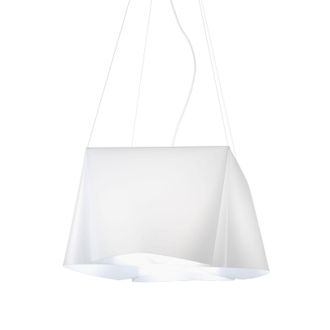Linea Zero Suspensi&oacute;n 3 Luces Blanca En Metal Cromado Cm. 59x31h