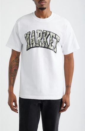 Market Money Arc Graphic T-Shirt in White at Nordstrom, Size Xx-Large