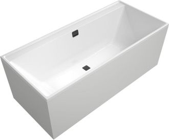 Villeroy & Boch Villeroy&boch - Ba&ntilde;era Recta 170 X 75 Villeroy Et Boch Collaro Blanco Acrilico Rebosadero Negro Mate