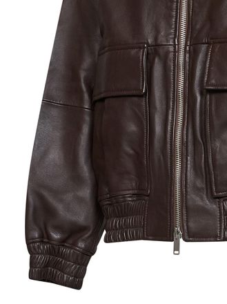 STUDIO NICHOLSON Piston Aviator Jacket - Brown