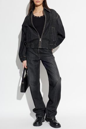 Versace Jeans With Shimmering Appliqu&eacute;s, Womens, Black