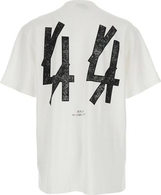 44 Label Group Mens T-Shirt Bianca White Cotton T-Shirts And Polos