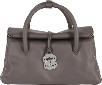 Zanellato Brown Dotta Saeta Small Tubular Handle Leather Tote Bag