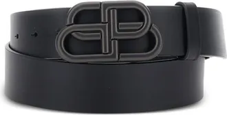 Balenciaga Logo-buckle Leather Belt