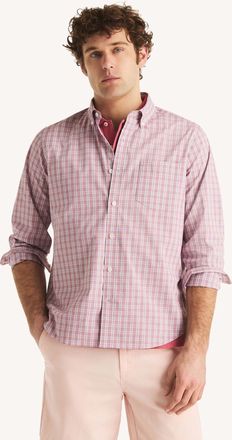 Nautica Mens Classic Fit Wrinkle-Resistant Plaid Shirt