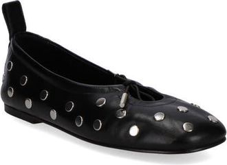 Alohas Rosalind Studded Leather Flat in All Studs Black at Nordstrom, Size 37