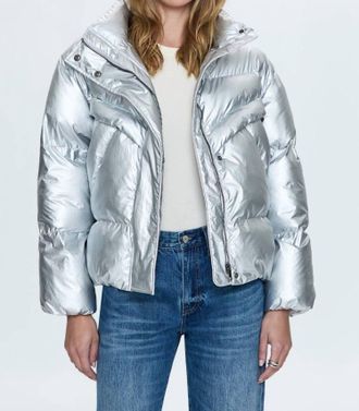 Pistola Denim Sascha Puffer Jacket In Silver