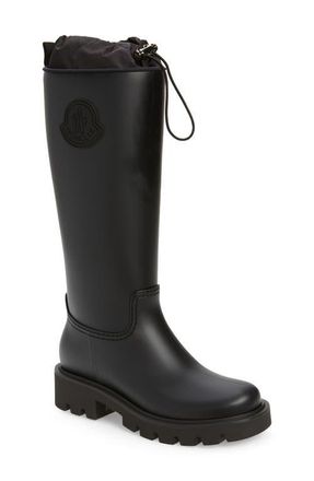 Moncler Kickstream Waterproof Rain Boot in Black at Nordstrom, Size 9Us