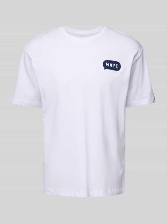 Mc Neal Loose Fit T-Shirt mit Rundhalsausschnitt in Weiss, Gr&ouml;&szlig;e XXL