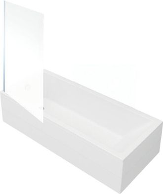 Vitra Ba&ntilde;era Rectangular Vitra Neon 170x75cm + Mampara De Ba&ntilde;era Izquierda Aurys Mist 1, Cromada, Perfil Izquierdo