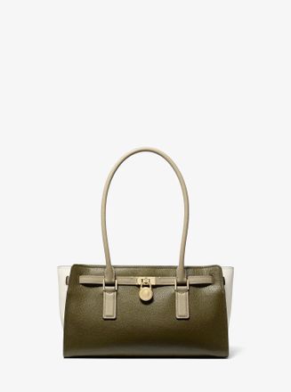 Michael Kors Hamilton Moderne Small Color-Blocked Leather Satchel