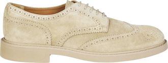 Doucal's Doucals Light Beige Suede Derby Shoes