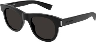 Saint Laurent Round Full Rim Sunglasses - Black