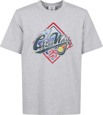 Casablanca T-Shirts, male, Gray, 2XL, Stylish White T-Shirt for Men