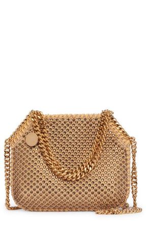 Stella McCartney Falabella Mini Crystal Shoulder Bag in 2502 Fawn at Nordstrom, Size No Size