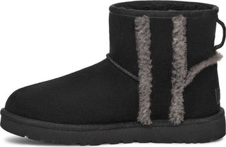 UGG (WMNS) UGG Classic Mini Shearling Logo Black 1153473-BLK