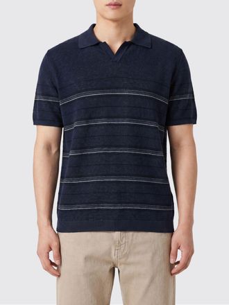 Roberto Collina Polo in maglia di lino a righe