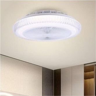 Trade Shop Trade Shop Traesio - Plafoniera Soffitto Led Lampadario Con Ventilatore Telecomando Luce 3000-6500k 42279