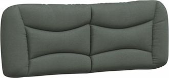 vidaXL Cabecero De Cama Acolchado Tela Gris Oscuro 140 Cm Vidaxl