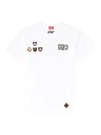 Diesel T-Norm-Cp appliqu&eacute; T-Shirt - White