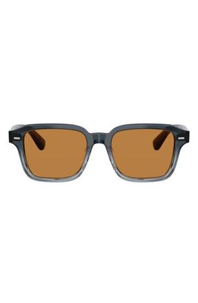 Oliver Peoples 51mm Pillow Sunglasses in Twilight Gradient /Cognac at Nordstrom