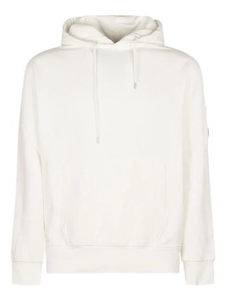 C.P. Company lens-detail hoodie - White