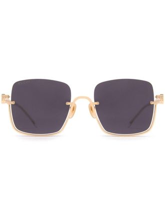Gucci Occhiali da sole squadrati - Oro