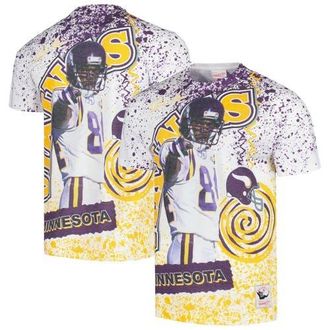 Mitchell & Ness Mens Mitchell & Ness Randy Moss White Minnesota Vikings Retired Player Name & Number Burst T-Shirt at Nordstrom, Size Small