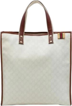 Gucci Pre-owned Vintage Tote Bag - Dames - Vintage Shopper - Wit - ONE Size - Vintage