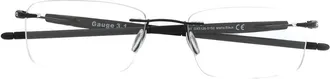 Oakley square frame glasses - unisex - Titanium - 54 - Black