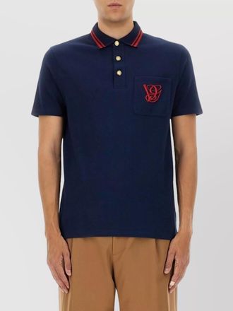 Valentino polo shirt featuring vg embroidery