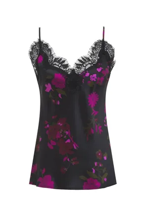 Gold Hawk Womens Silk Printed Camisole In Fuchsia Holland