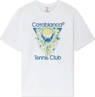 Casablanca TENNIS CLUB T SHIRT Size: XXL, colour: WHITE