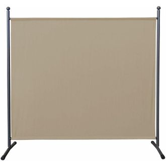 Quick-Star Quick-star - Paravent 150 X 190 Cm Stoff Raumteiler Gro&szlig; Stellwand Trennwand Balkon Sichtschutz Schwarz