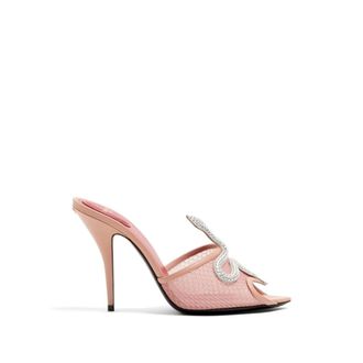 Valentino Garavani Heeled Mules, female, Pink, Size: 11 US Coeur Vip&egrave;re Leather Mules