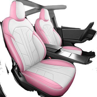 OEM Protectores De Asiento Transpirables Con Dise&ntilde;o Antideslizante, Modelo 3 Rosa, Piel Sint&eacute;tica, Four Seasons